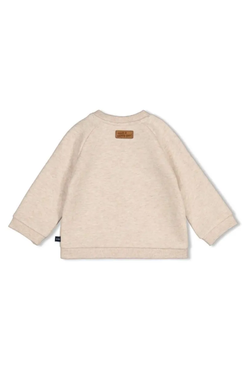 Feetje Sweater Winter Denims Taupe Melange, zachte trui met lange mouwen
